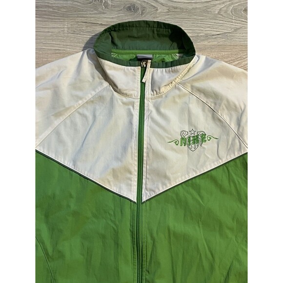 Vintage Nike Jacket Adult 2XL Green Full Zip Swoosh Logo Mock Neck Retro Women’s - Picture 1 of 11